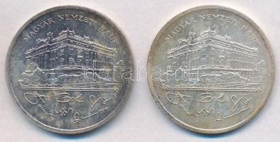 1992. 200Ft Ag "MNB" (2x) T:2 kis patina