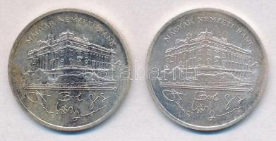 1992. 200Ft Ag "MNB" (2x) T:2 kis patina