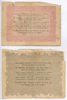 1848. 5Ft vörösesbarna + 10Ft "Kossuth bankó" T:III-