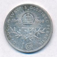 Ausztria 1908. 1K Ag "Ferenc József - Jubileum" T:2 Austria 1908. 1 Corona Ag "Franz ...