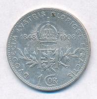 Ausztria 1908. 1K Ag "Ferenc József - Jubileum" T:2 Austria 1908. 1 Corona Ag "Franz ...