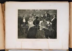 1897 Országos Magyar Képzőművészeti Társulat Albuma 1897, benne 14 nyomattal, rossz állapotban, kopo...