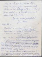 1976 Jókai Anna írónő sajátkezű sorai és aláírása emléklapon