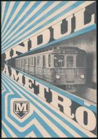 1970 Indul a metró,, képes ismertető füzet a budapesti metróépítésről, tűzött papírkötésben, 15 p.