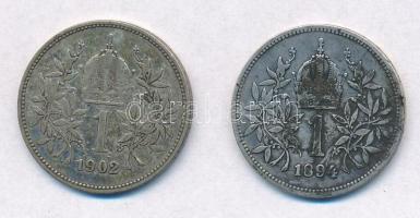Ausztria 1894-1902. 1K Ag "Ferenc József" (2xklf) T:2-
Austria 1894-1902. 1 Corona Ag &qu...