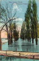 Titel, Tisza part, Vízáradás. Kiadja Szuboticski Szimó / Das überschwemmte Theissufer / flood