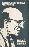 cca 1980-1983 Psota Irén (1929-2016) színésznő, és Major Tamás (1910-1986) színész aláírásai a Katonai József Színház és a Várszínház prospektusain