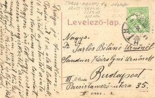 Torda, Turda; Fő tér, Fülöp Mórné Első Szilágysomlyói Hengerműmalmi rt. raktára, Szövő fonalak és rö...