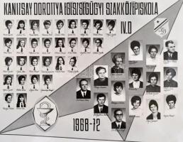 cca 1960-1970 12 db különféle iskolai tablófotó, 23,5×33 cm