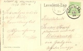 Szomolány, Smolenice; várrom, Müller-féle vendéglő, templom. Kiadja Müller J. Hartmann Homik fénykép...