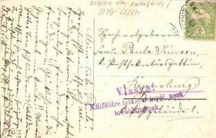 Székelyhíd, Sacueni; Turul (Hősök) szobor, Járásbíróság + "Vissza! Külföldre látképes lapot nem...