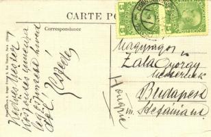 Constantinople, Istanbul; Iles des princes Prinkipo, passangers on the molo, Hotel Grande Bretagne (...