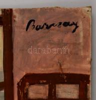 Barcsay jelzéssel: Munkásszálló. Olaj, karton, 47×32 cm