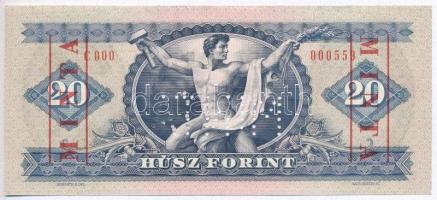 1975. 20Ft "C000 000559" sorozat és sorszámmal illetve piros "MINTA" felülnyomás...