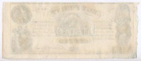 1852. 1Ft "Kossuth bankó" kitöltetlen "D" T:I-,II szakadás
Hungary 1852. 1 Fori...