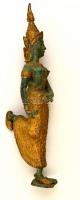 Táncoló Parvati istennő, bronz szobor, sérült, m: 24 cm