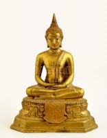 Ülő Buddha, réz öntvény, m: 23 cm