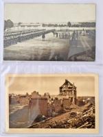 64 db RÉGI első és második világháborús katonai képeslap fotókkal és bélyegzésekkel albumban. Érdeke...