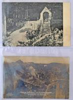 64 db RÉGI első és második világháborús katonai képeslap fotókkal és bélyegzésekkel albumban. Érdeke...