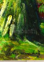 Schéner jelzéssel: Apátság. Olaj, farost, 43×51 cm