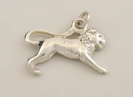 Ezüst(Ag) oroszlán függő, jelzett, 2,1x1,7 cm, nettó: 1,8 g