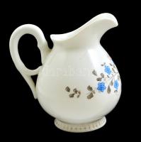 Kézzel festett kancsó, máz hibás, jelzés nélkül, m:13 cm