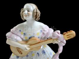 Herendi Déryné, kézzel festett, jelzett, hibátlan, m: 35 cm