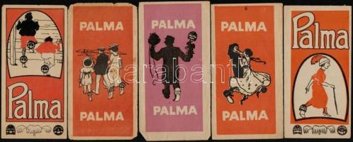 15 db Palma számolócédula, rossz állapotban