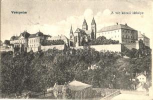 Veszprém, A vár közeli látképe. Kálmán István kiadása (EK)