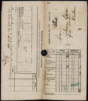 cca 1860-1890 6 kfl hajózási szállítólevél, fuvarlevél / 6 different bills of freight for ships, inc...