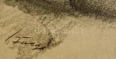 Szőnyi jelzéssel: Női akt háttal. Ceruza, papír, 35×22 cm