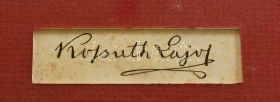 cca 1880 Kossuth Lajost ábrázoló rézmetszet. Üvegezett keretben. 17x22 cm