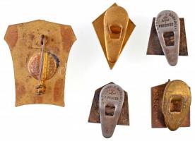 Olaszország ~1920-1930. 5db klf fasiszta jelvény, közte  "P.N.F. (Partito Nazionale Fascista / ...