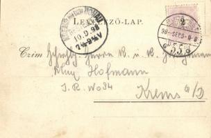 1898 Budapest XIII. Margitszigeti fürdőépület, Forrás. floral Art Nouveau (EK)