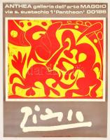 1970 Pablo Picasso (1881-1973): Anthea Galleria dell Arte Maggio kiállítás plakát, Róma, litográfia, sorszámozott (323/400), 68,5x53 cm / Rome, Picasso exhibition poster, lithography, edition numbered (323/400), 68,5x53 cm
