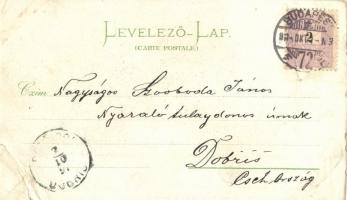 1899 Budapest, Népszínház, MÁV nyugdíjintézet palotája, Drechsler vendéglő és kávéház. F. Schmuck fl...