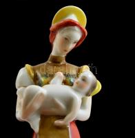 Herendi Matyó Madonna, kézzel festett, jelzett, hibátlan /  Herend handpainted porcelain Madonna m:1...
