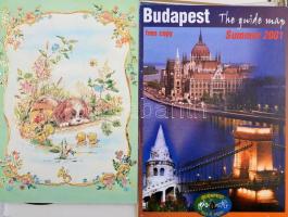 Vegyes papírrégiség tétel, modern és régi papírok, képeslapok, cipős dobozban