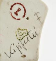 3 db porcelán madár: sárgarigó, zöld küllő, ezüstfácán, kézzel festett, jelzett (közte Drasche, Porţ...