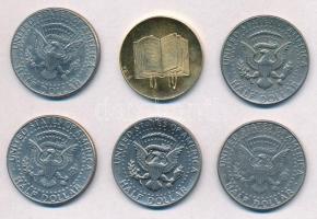 Amerikai Egyesült Államok 1977-1993. 1/2$ Cu-Ni "Kennedy" (5x) + DN "John E. Robert K...