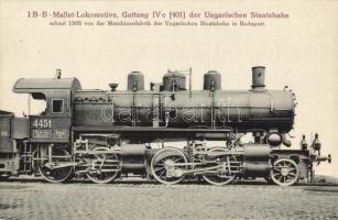 1B-B-Mallet-Lokomotive. Gattung IV c (401) der Ungarische Staatsbahn / Magyar Államvasutak gőzmozdonya / Hungarian State Railways locomotive