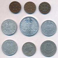 Ausztria 1924-1974. 9db-os vegyes fémpénz tétel, közte 1952. 5Sch Al T:2,2-
Austria 1924-1974. 9pcs...