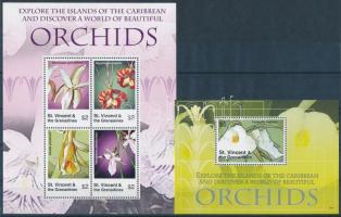 Orchids minisheet + block, Orchideák kisív + blokk