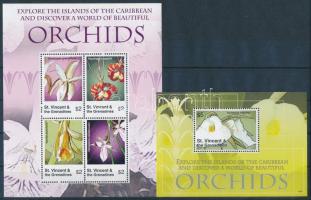 Orchids minisheet + block, Orchideák kisív + blokk