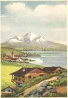 5 db régi olasz művészlap, Chiesa aláírásával / 5 pre-1945 Italian art postcards with the signatures...