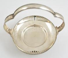 Ezüst (Ag.) kínáló tál, jelzett, m: 23 cm, nettó 388,3 g