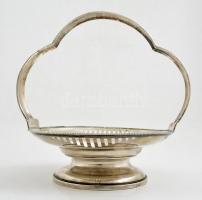 Ezüst (Ag.) kínáló tál, jelzett, m: 23 cm, nettó 388,3 g