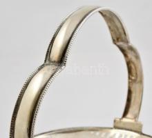 Ezüst (Ag.) kínáló tál, jelzett, m: 23 cm, nettó 388,3 g