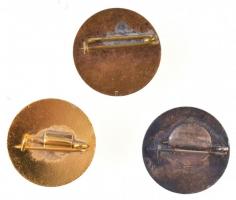 ~1970-1980. "Külkereskedelmi Törzsgárda" 3xklf fokozata, zománcozott jelvények T:1-,2