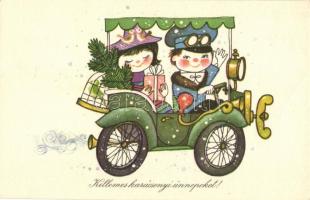 11 db főleg modern karácsonyi és újévi üdvözlőlap (Képzőművészeti Alap) / 11 mostly modern Christmas...